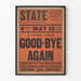 Vintage poster Good-Bye Again theater Hartford