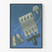 artistieke mechanische organische vintage poster
