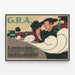 Vintage poster Combustor G.R.A. auto zonder rook of geur — ingelijst kunstwerk aan de muur