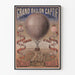 Vintage Poster of the Grand Ballon Captive of the Tuileries - Panorama of Paris