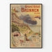Vintage poster van het Grand Hôtel Brunnen in Zwitserland - Meer van Luzern