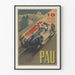Vintage poster Grand Prix Automobiel Pau 1950