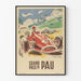 Retroposter Grand Prix de Pau - Poster vintage autosportwedstrijd