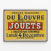 Vintage poster van de Grote Warenhuizen van de Louvre - Speciale tentoonstelling over Speelgoed — ingelijst kunstwerk aan de muur