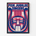 Decoratieve poster Fisk Jubilee Singers met harp- en maskerpatroon