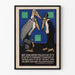 Vintage poster van de conventie graveurs en fotografen in Chicago met karikaturale ooievaars