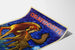 Decoratieve poster Gravidostyl met gestileerde paarden op een blauwe achtergrond