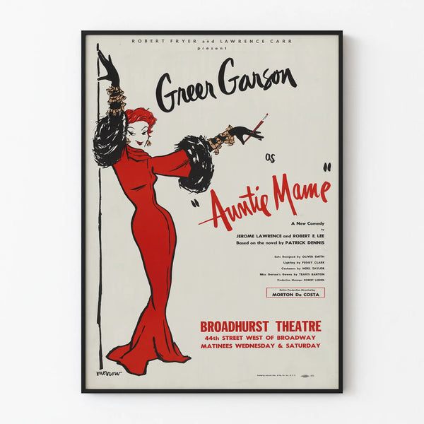 Vintage theaterposter Auntie Mame wanddecoratie