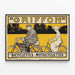 Vintage poster Griffon Bicykel en Motorfiets geel — ingelijst kunstwerk aan de muur