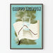 Grafische decoratieve poster Grippo-Vaclydun mondroute