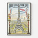Vintage poster van het grote toren van Eiffel gewijd aan de Nederlandse jeugd