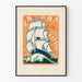 Art Deco Poster Grote Zeilboot bij Zonsondergang