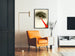 Artistieke poster oog en rode pijl decoratief