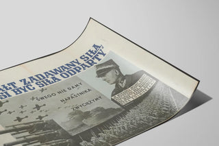 Poolse militaire propagandaposter - Kracht en Verzet — weergave van het kunstwerk