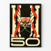 Vintage grafische poster H-50 met abstracte rode en zwarte motieven