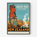 Vintage poster Haere Mai Welkom in Nieuw-Zeeland