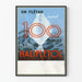 Vintage poster van halibut, schelvis en kabeljauwleverolie