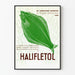 Vintage poster van halibutlevertraan