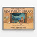Vintage poster van de openbare bibliotheek van Boston — ingelijst kunstwerk aan de muur