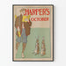 Vintage poster Harper's October met illustratie van konijnen en lezer