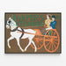 Vintage poster Harper's September Paard en koets — ingelijst kunstwerk aan de muur