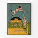 Vintage poster van Harvard Lampoon met atleet die hoogspringt