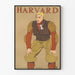 Vintage Harvard American Football Speler Poster 1907