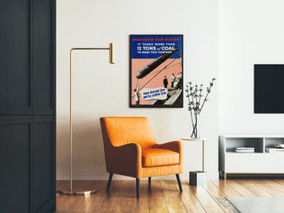 Militaire Propagandaposter Torpedo en Steenkool