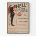 Vintage poster Hell Up To Date satirisch illustratie