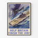 Vintage luchtvaartposter van de Britse marine - Help Groot-Brittannië de klus te klaren