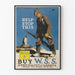 Vintage propagandaposter 'Help Stop This' voor de campagne War Savings Stamp