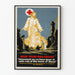 Vintage poster van het Rode Kruis met christusfiguur