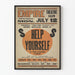 Vintage Theaterposter Help Yourself, Empire Theatre Salem