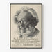 Vintage poster van Henrik Ibsen portret en volledige werken