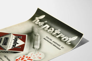 Vintage poster Hépatrol Leverextract uit kalfslever voor bloedarmoede en leverinsufficiënties