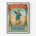 Vintage poster van een middeleeuwse man die een biertap vasthoudt