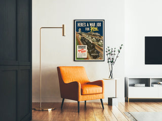 Vintage Poster Mobilisatie Spoorwegpersoneel Oorlog