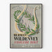 Muurdecoratieposter met lier en lauwerkrans Herman Wildenvey
