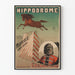Poster Hippodroom Wonder Springend Paard en Mens Beer