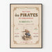 Vintage Poster over de Geschiedenis van Piraten en Kapers