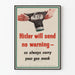 Vintage poster gasmaskbescherming