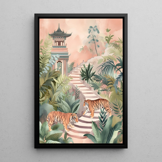 Poster Tijgers en Tempel