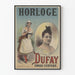 Vintage poster van het horloge Dufay Komisch Excentriek