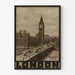 Vintage poster of Houses of Parliament and Big Ben in London