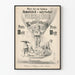 Vintage satirisch poster populaire kalender 1866