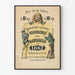 Vintage poster satirisch humor populair kalender 1862