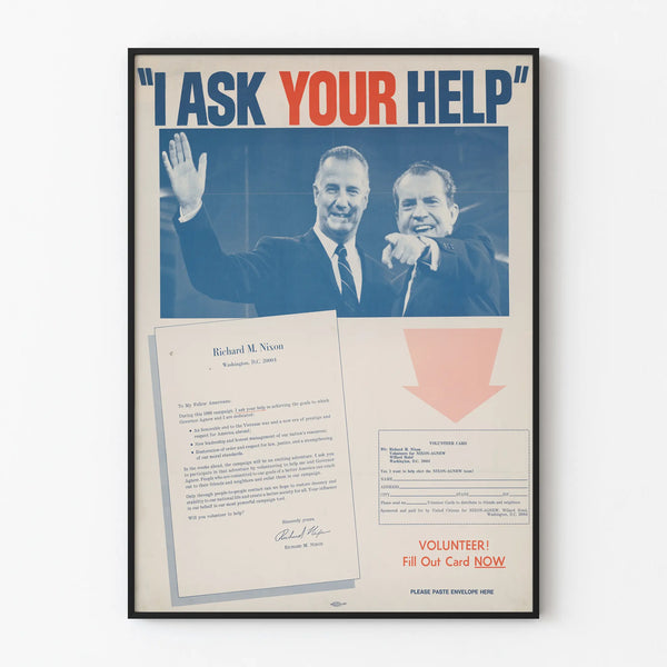Vintage campagneposter Nixon Agnew 1968
