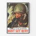 Militaire veiligheidsposter "Niet gewond raken"