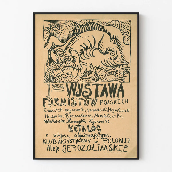 Oude poster van de tentoonstelling van Poolse formisten - Vintage wanddecoratie
