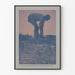 Vintage artistieke poster 'I Wonder If The Ground Has Anything To Say' in monochroom blauw